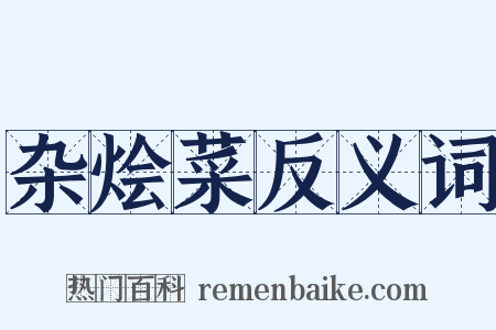 杂烩菜反义词是什么意思的图片
